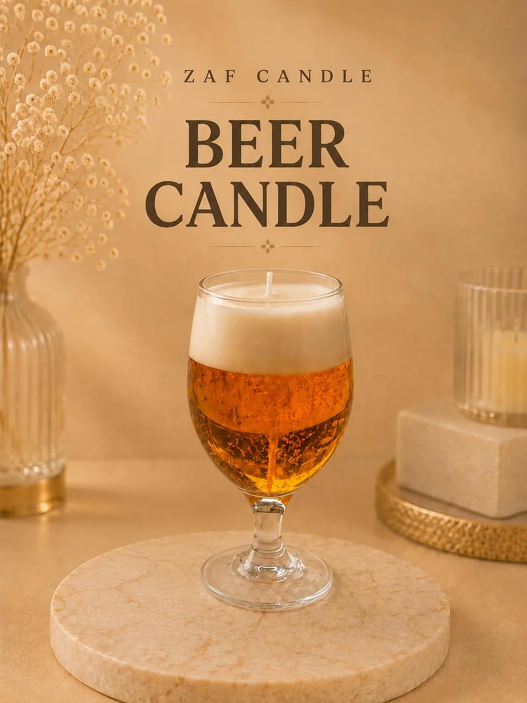 Beer Glass Candle