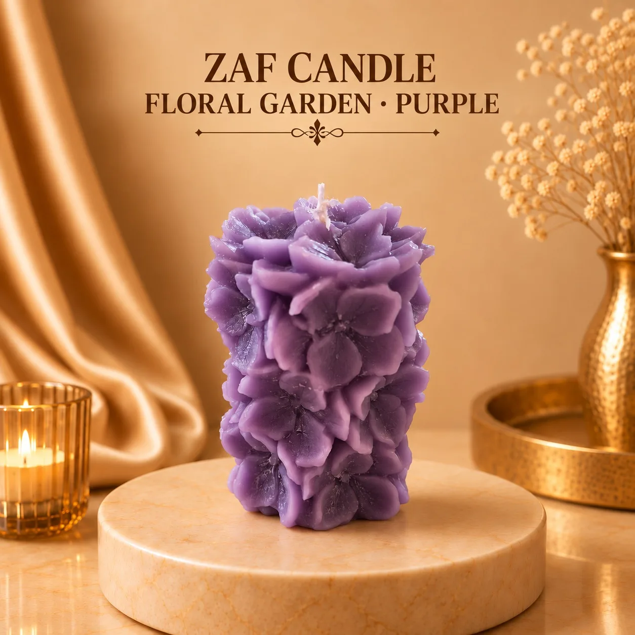 Floral Garden Candle Mor — görünüm 2