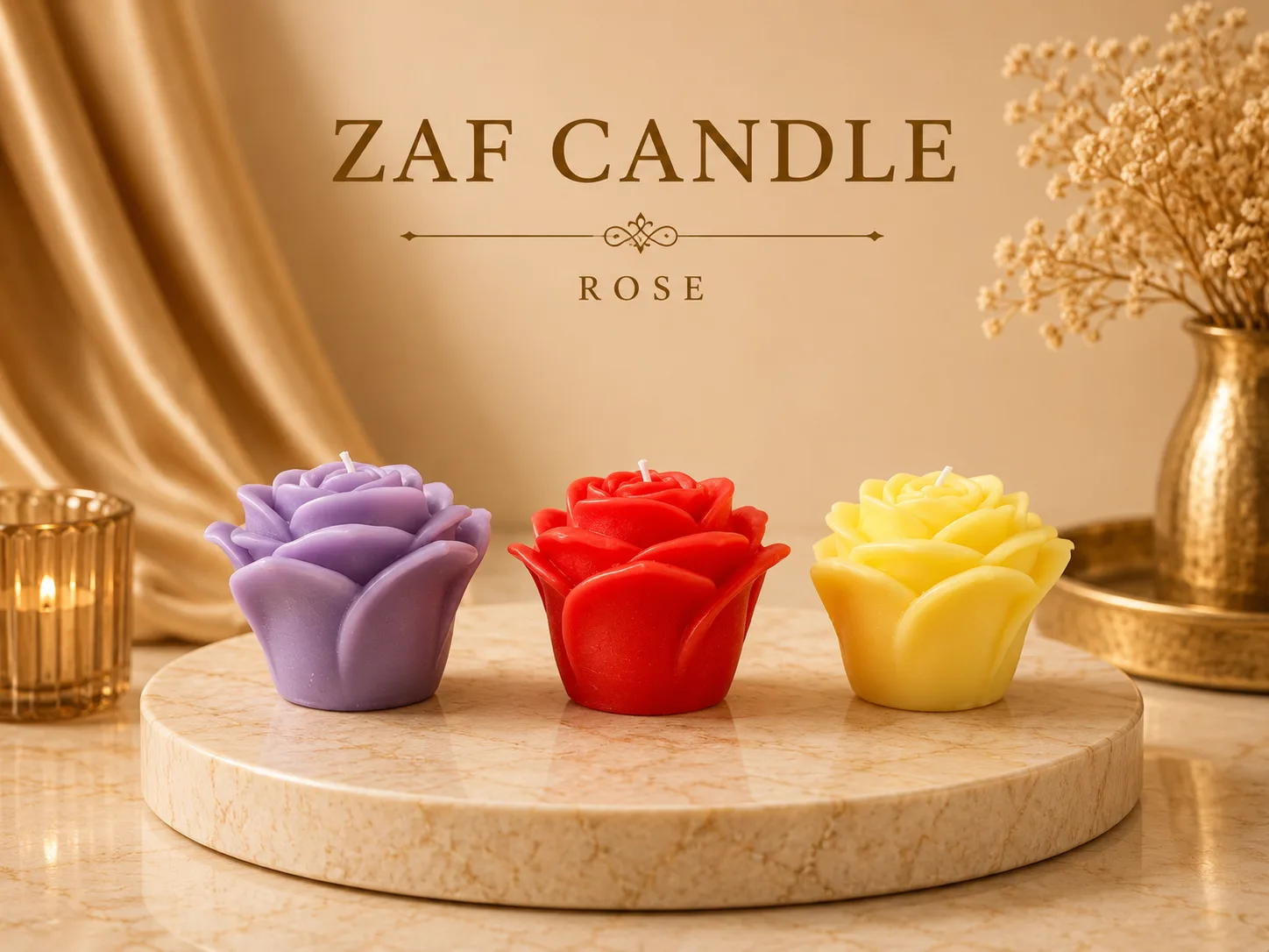 Rose Candle Turkuaz