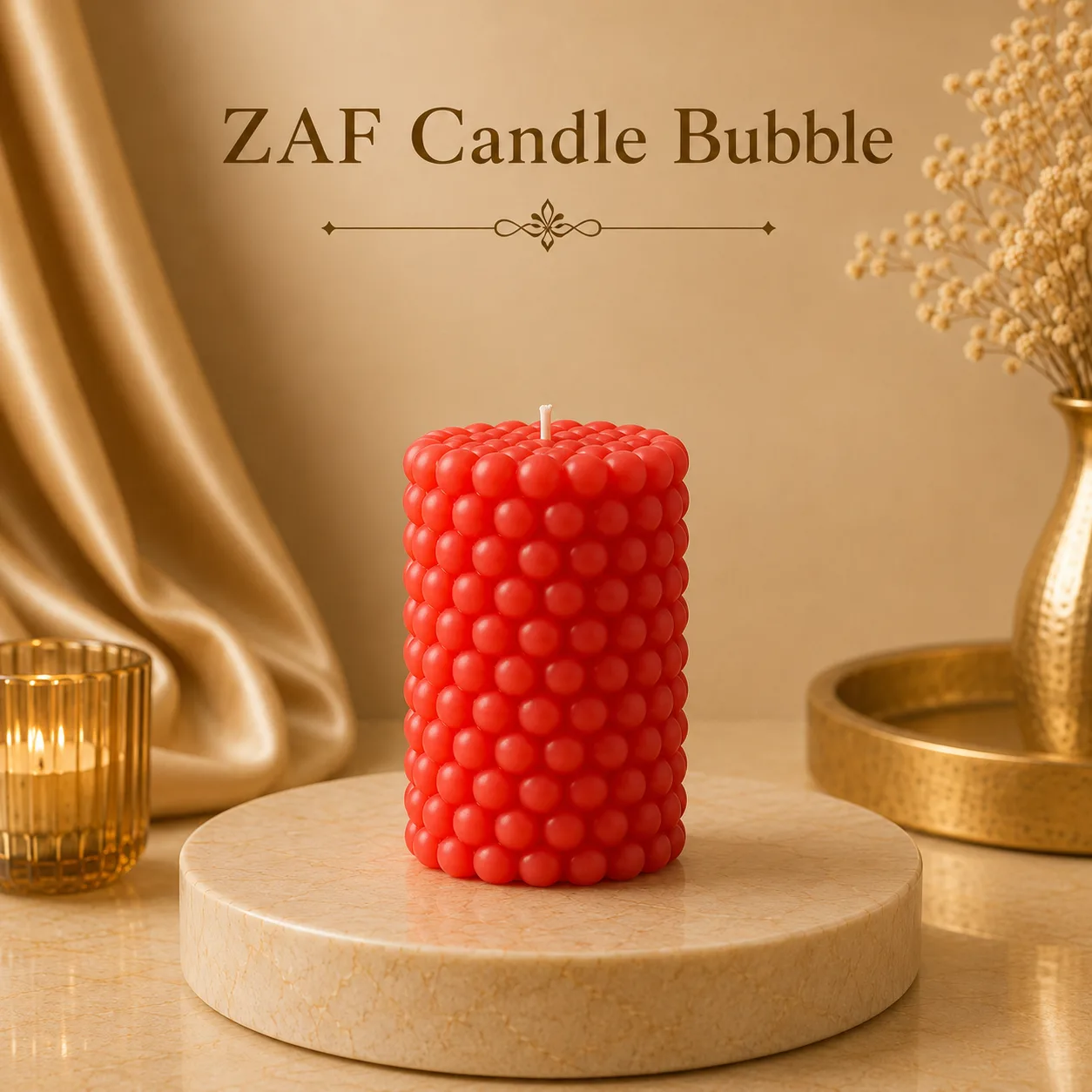 Bubble Candle Kırmızı