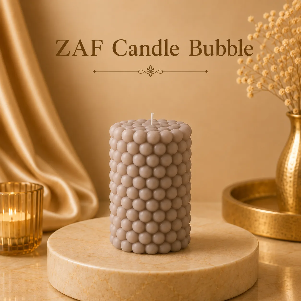 Bubble Candle Beyaz